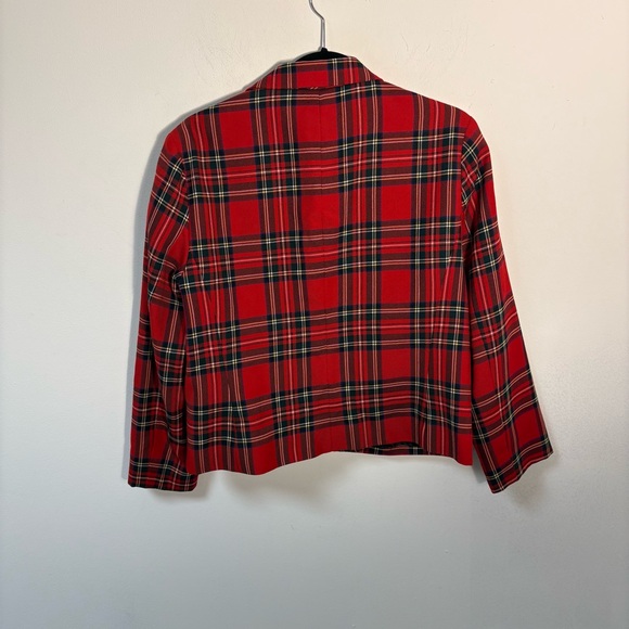 Vintage Pendleton Women's Red Plaid Jacket 100% Virgin Wool Lined Size 12 - Picture 4 of 11